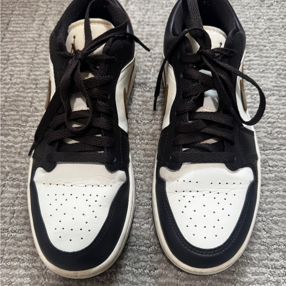 Black and White Low-Top Sneakers